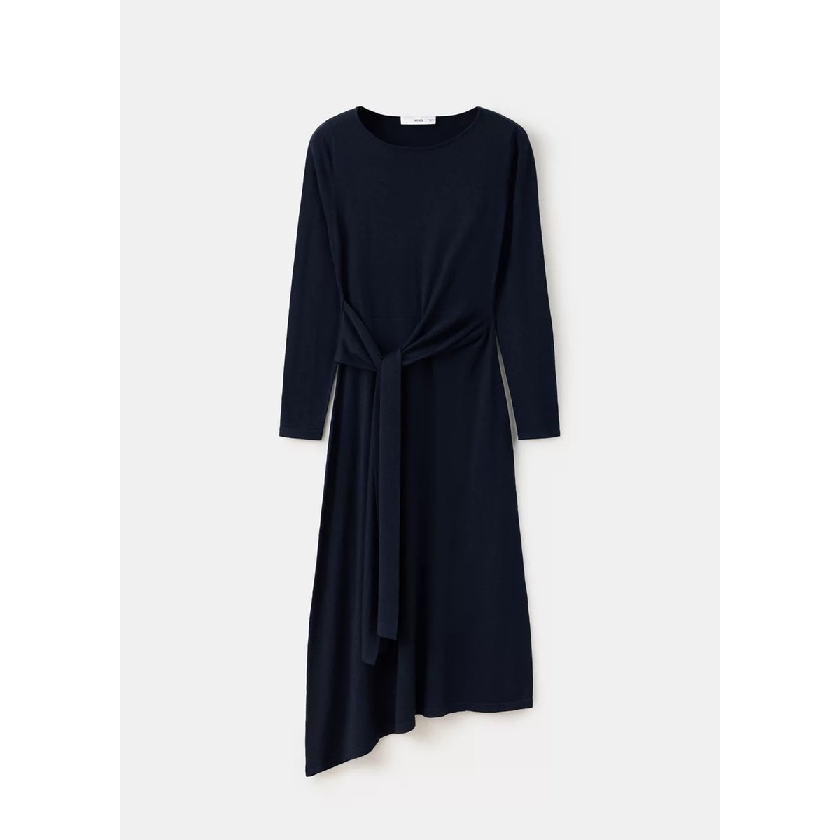 Robe en maille avec détail nœud bleu marine, MANGO