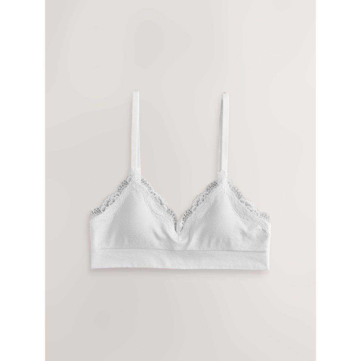 Brassière tanga sans couture dentelle blanc, NEXT