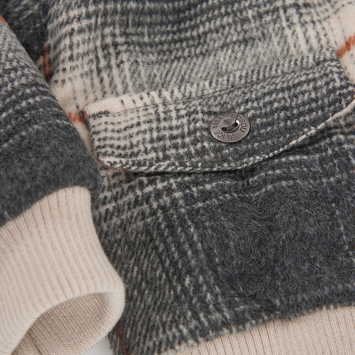 Manteau garçon à carreaux avec molleton multicolore, BOBOLI