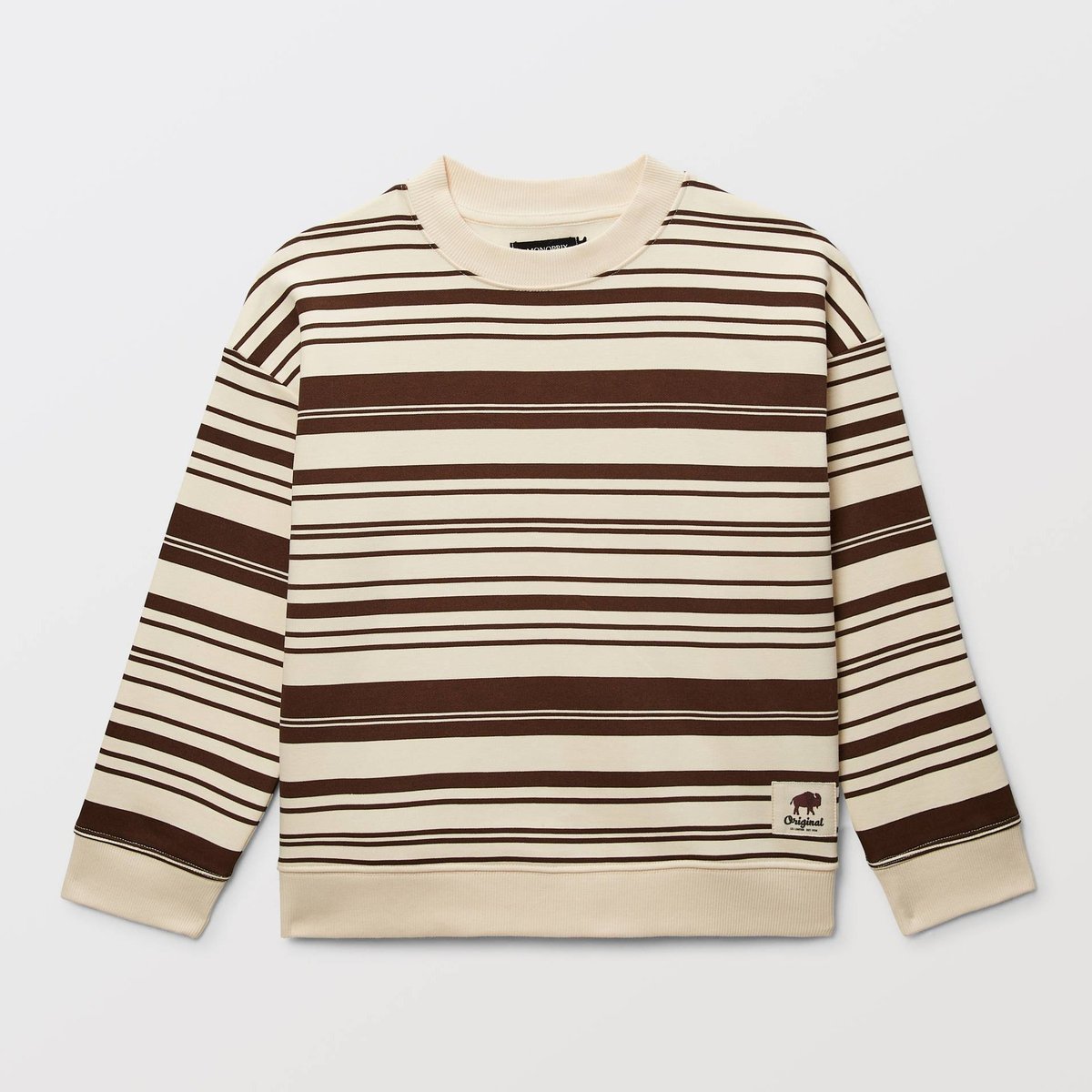Sweat imprimé en coton BIO GOTS bison, MONOPRIX