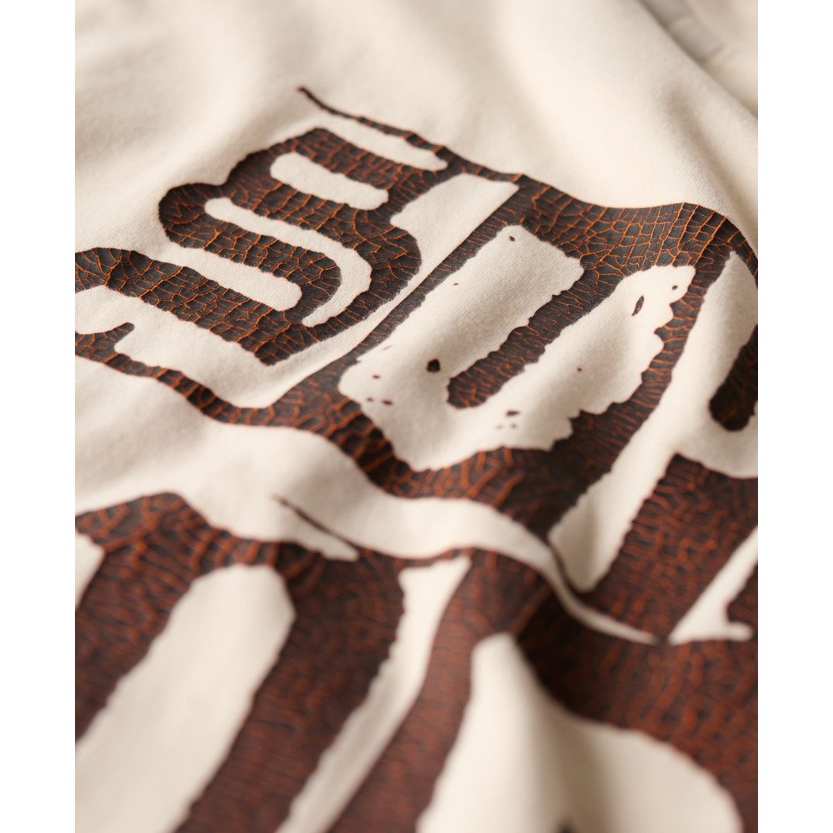 T-shirt ample à motif Lo-fi Punk crème, SUPERDRY