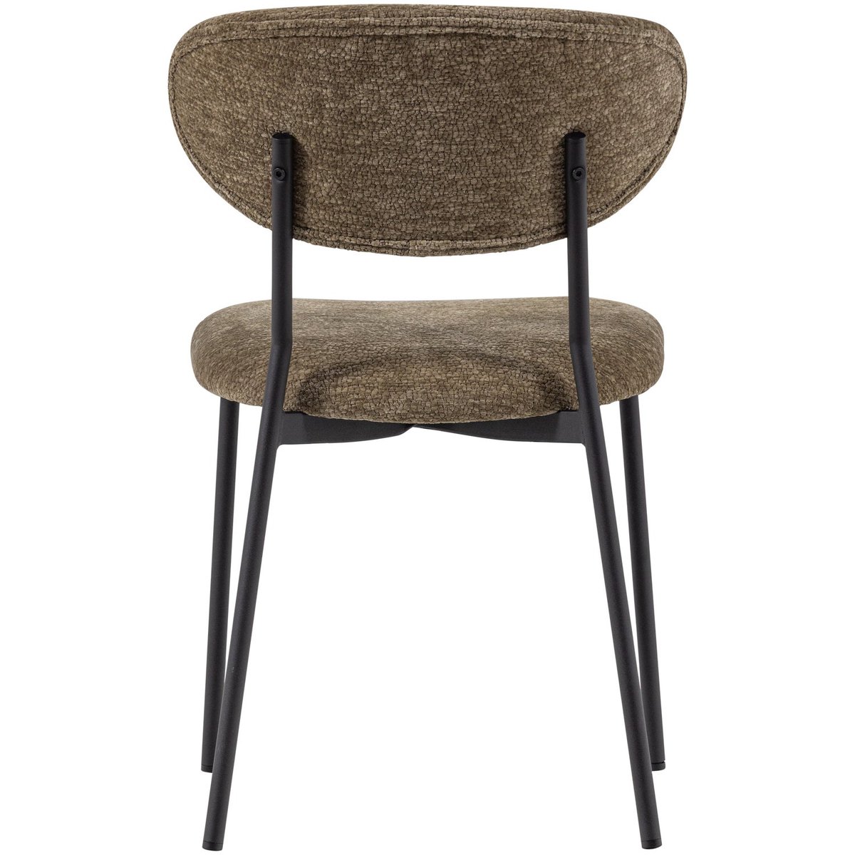 Lot de 2 fauteuils de table en chenille KJELD vert, WOOOD