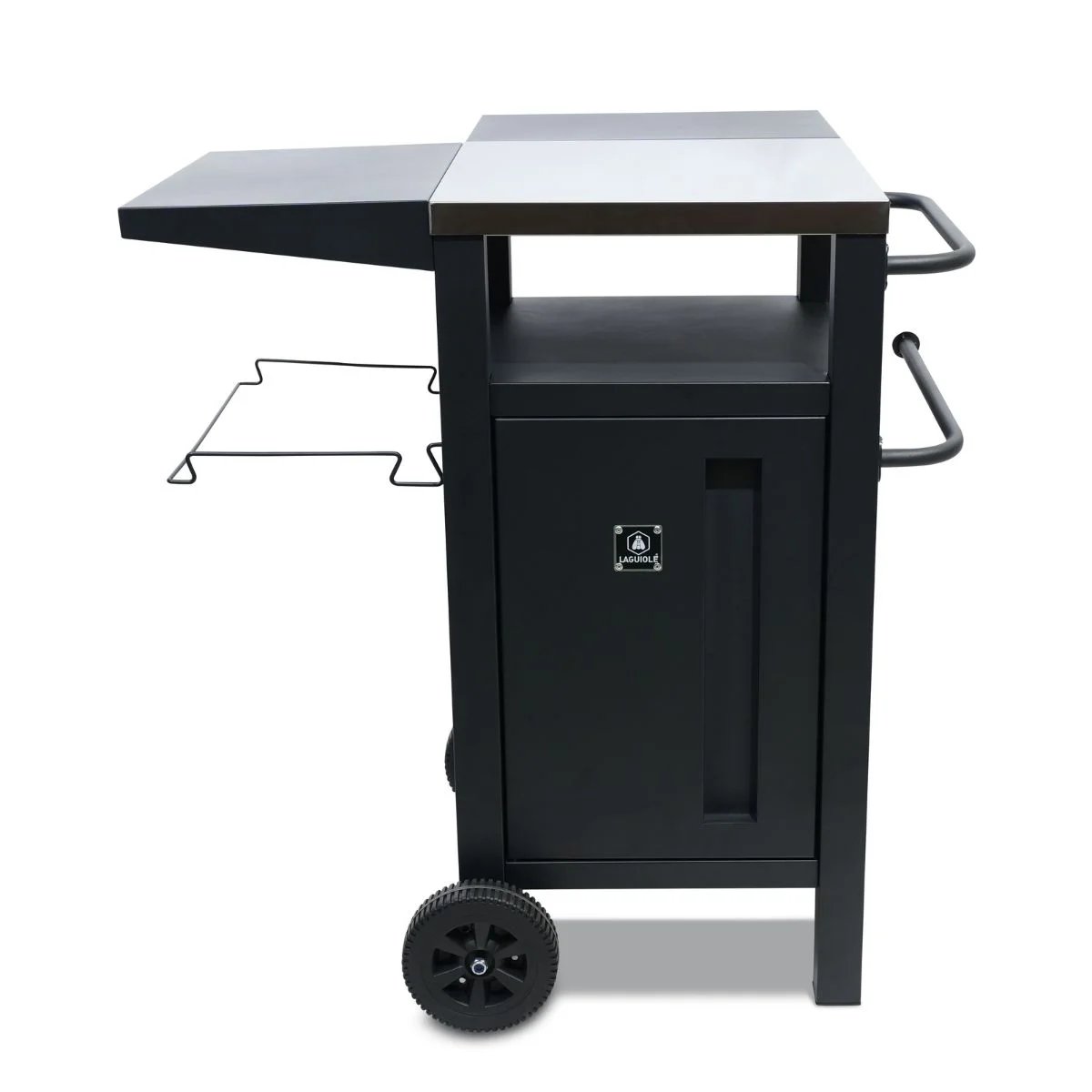 Chariot de barbecue avec rangement et housse de protection - Moments noir, LAGUIOLE CUISSON