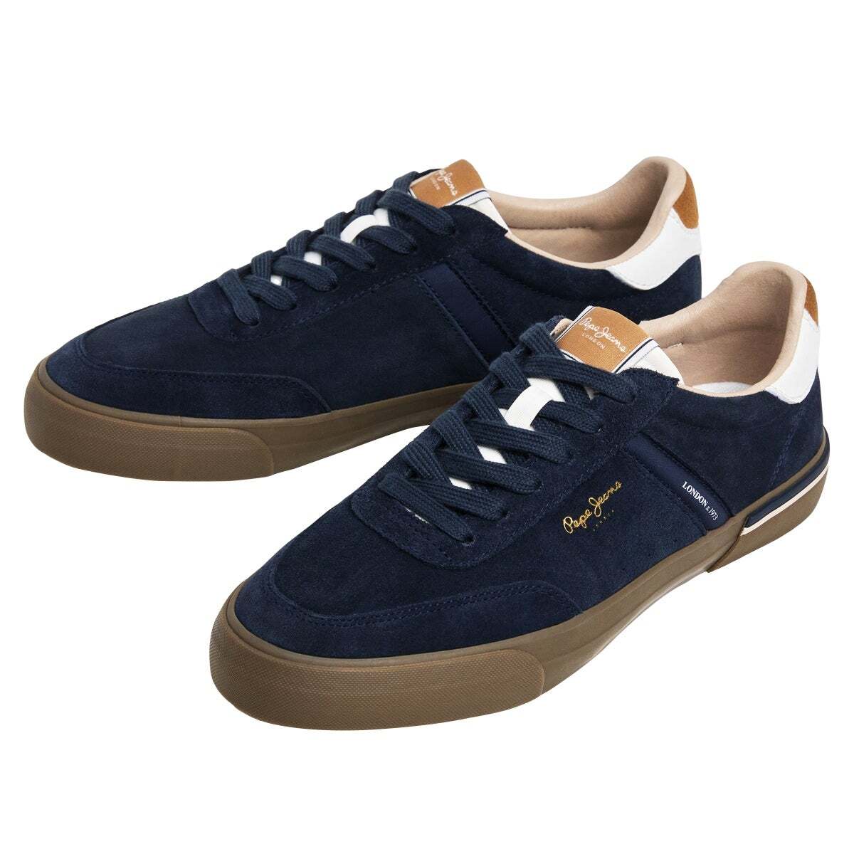 Kenton - Baskets Classiques En Daim bleu mer profonde, PEPE JEANS