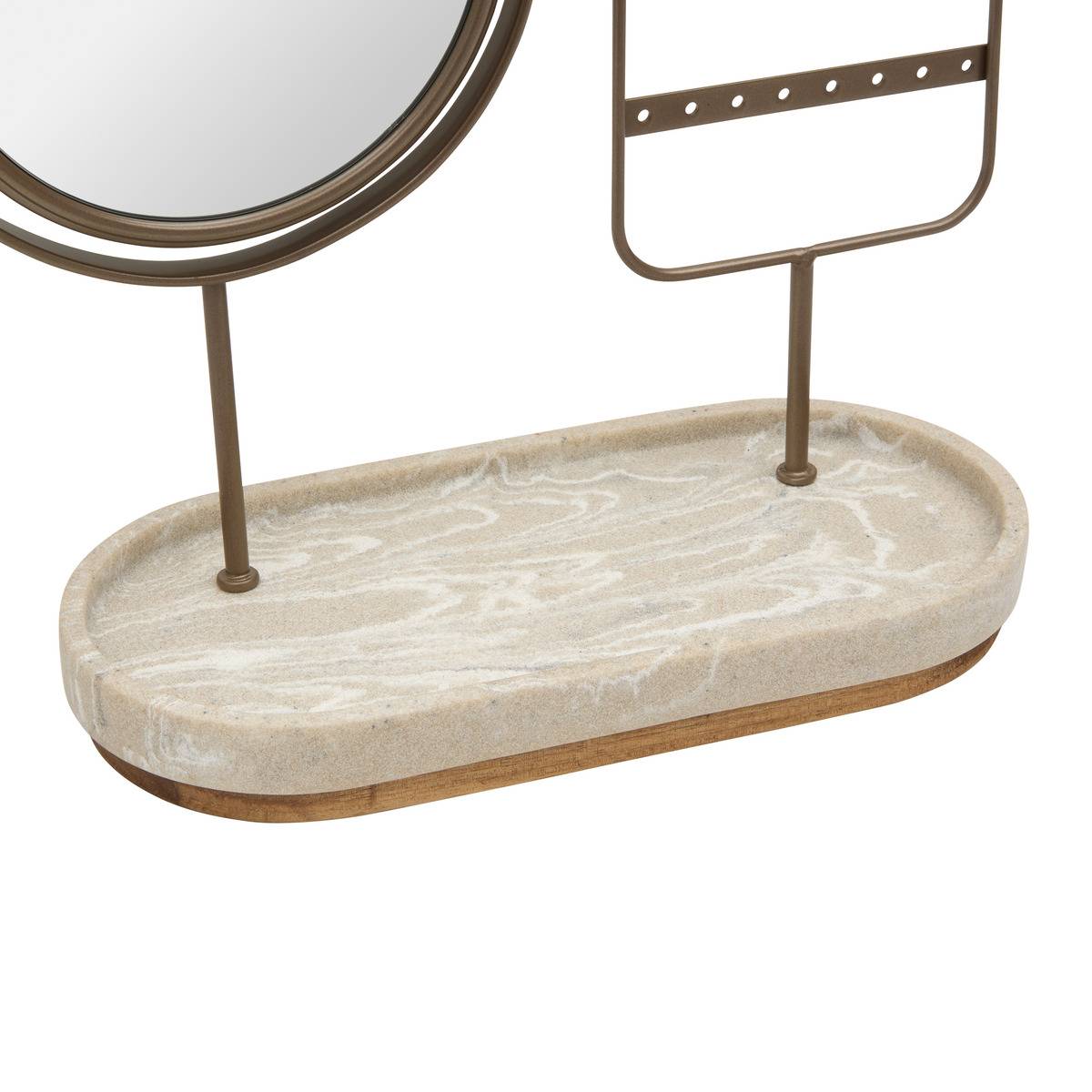 Miroir de beauté porte-bijoux ovale COME beige, 5FIVE SIMPLY SMART