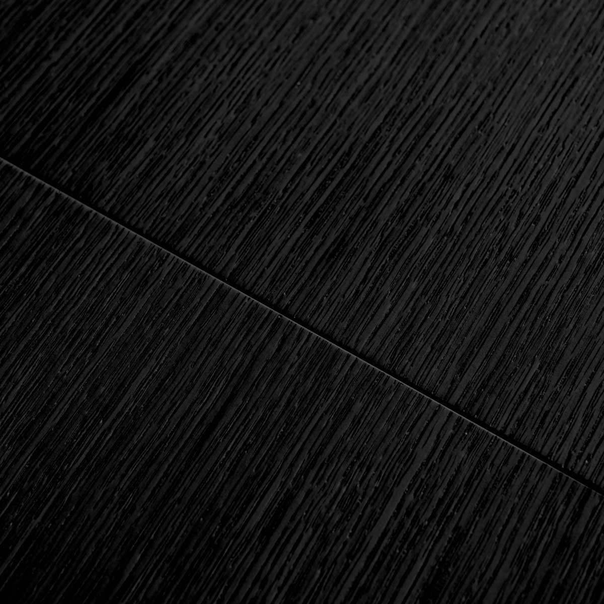 Table à manger rectangulaire extensible bois d'hévéa et placage chêne 4-6 places LINA noir, SWEEEK