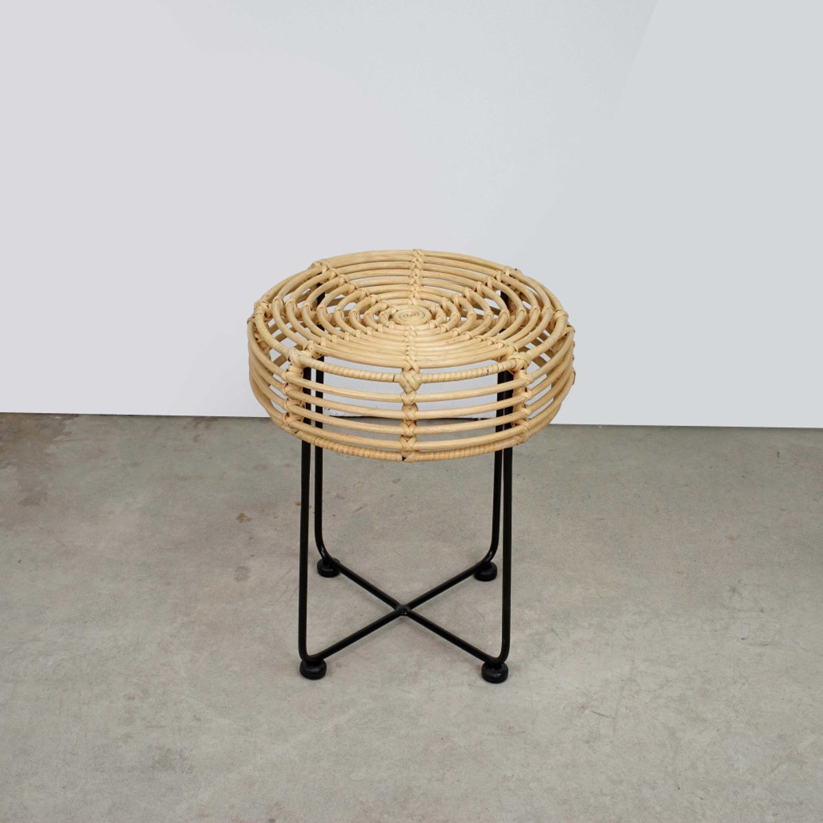 Table basse en rotin Emma naturel, WANDA COLLECTION