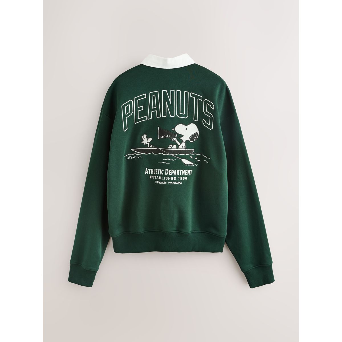 Sweat style polo de rugby à motif snoopy vert foncé, NEXT