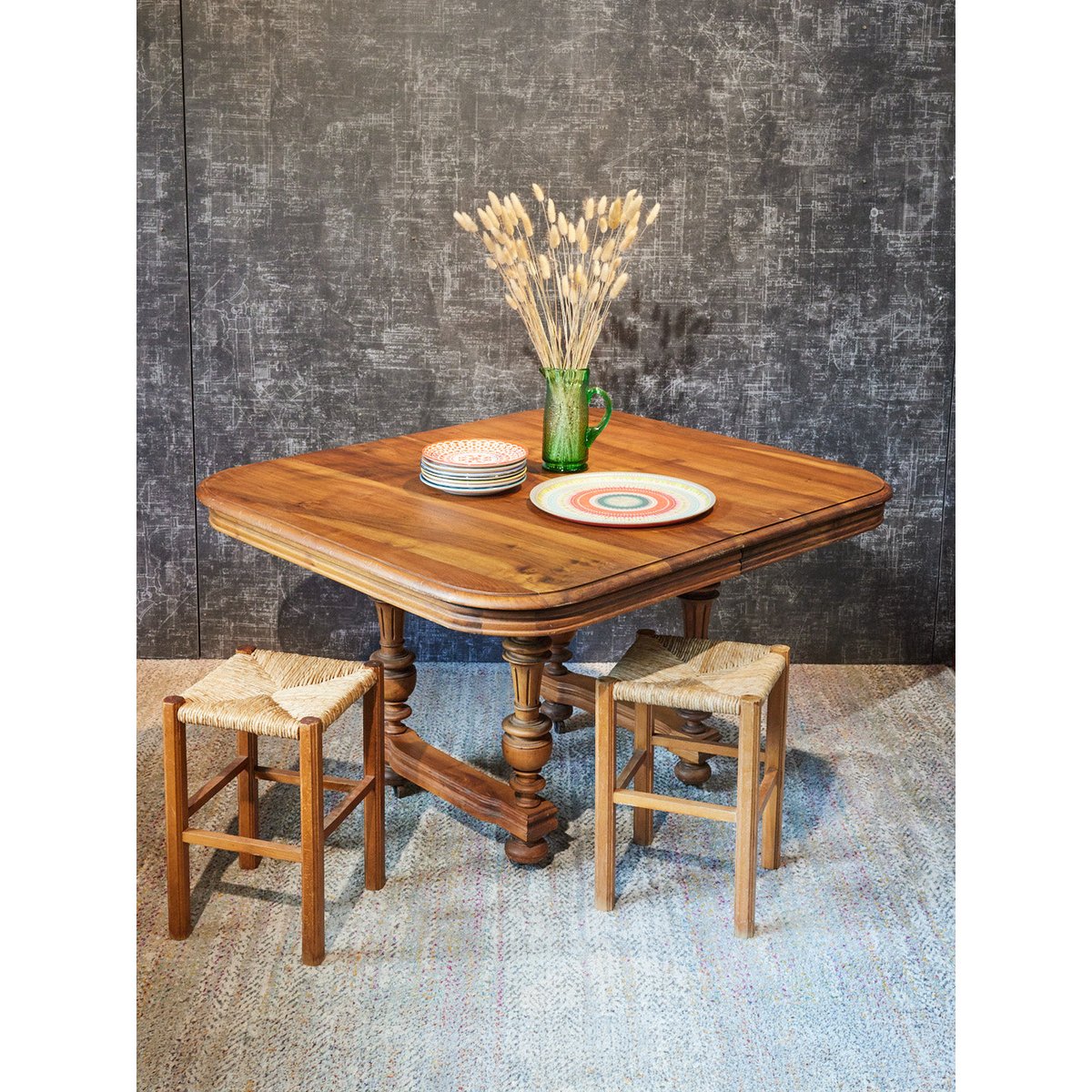 Table à manger en bois Romy N°1400 - Bon état bois clair, DEBONGOUT