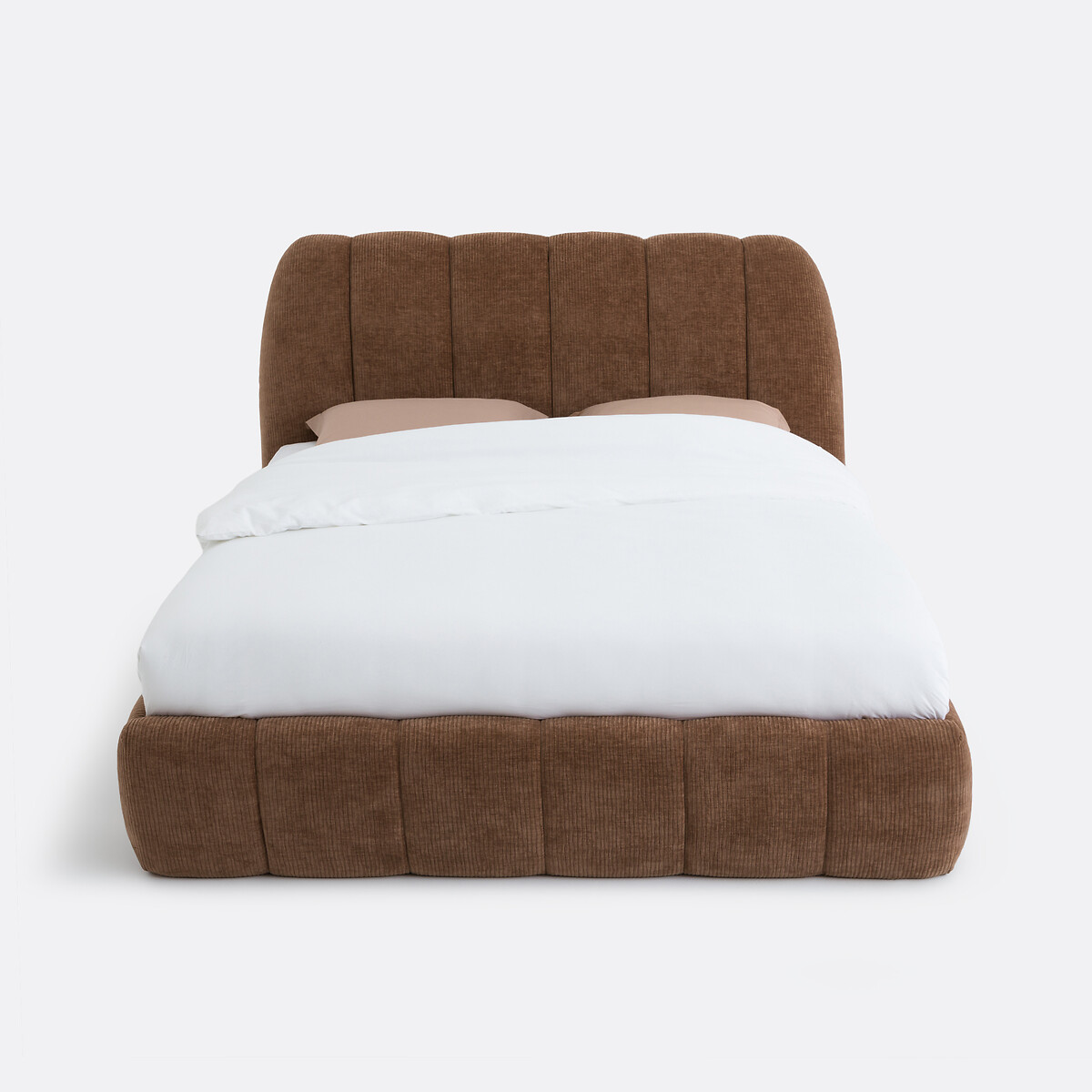 Cama tapizada con somier, NURIA chocolate, LA REDOUTE INTERIEURS