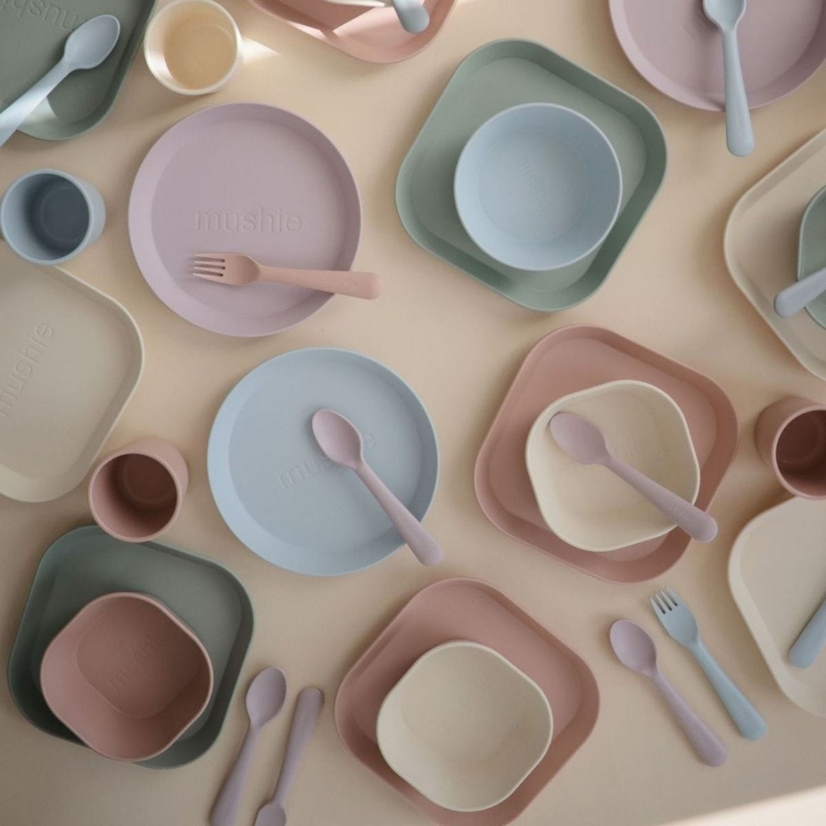 Coffret repas Round beige, MUSHIE