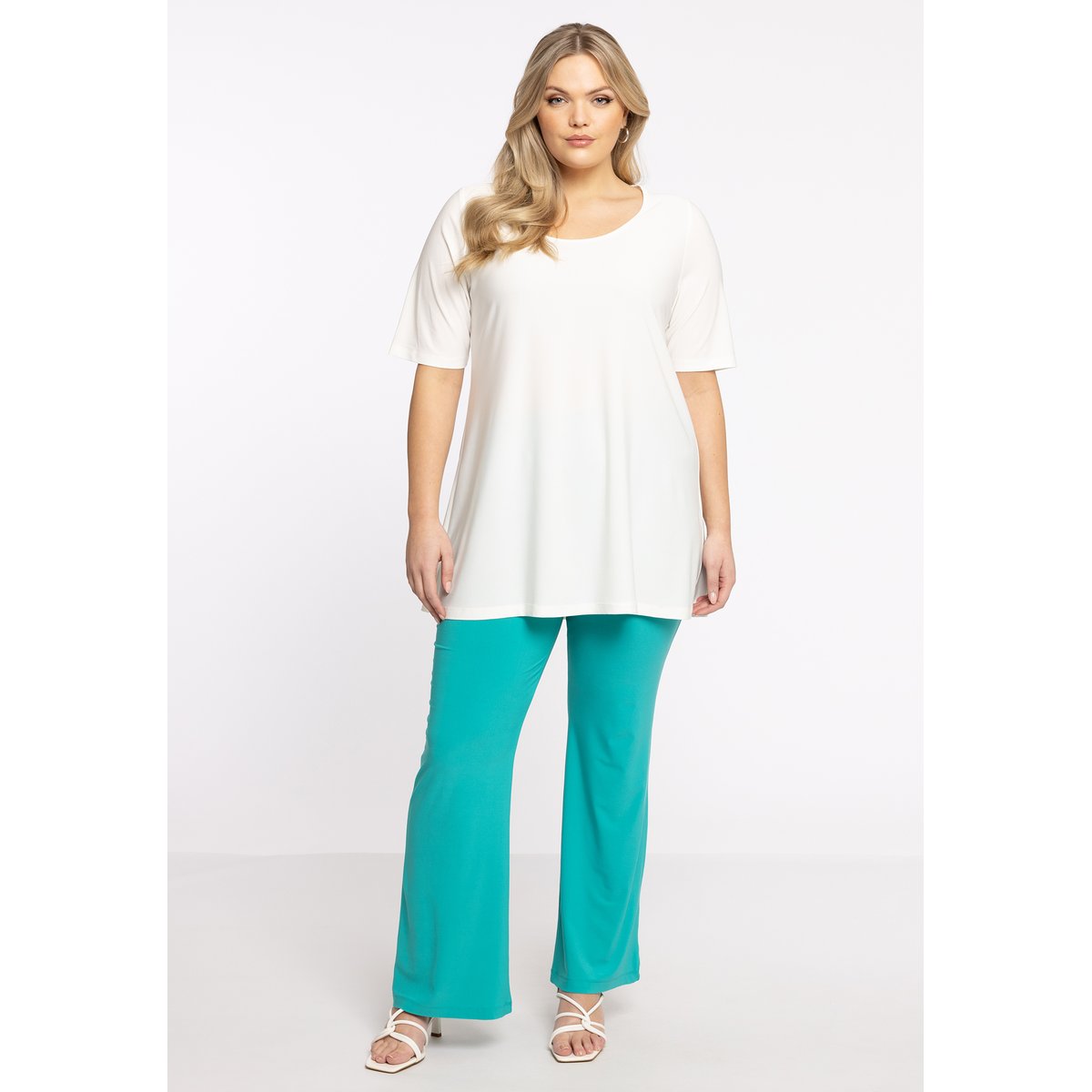Pantalon bootcut turquoise, YOEK