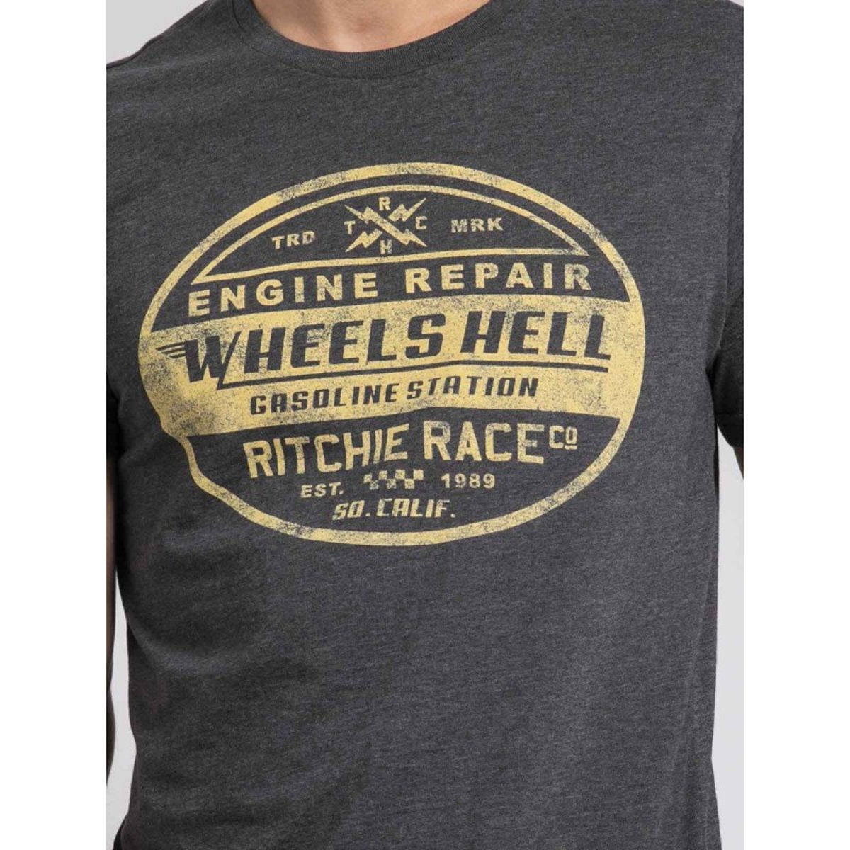 T-shirt Col Rond Pur Coton Jakota gris, RITCHIE
