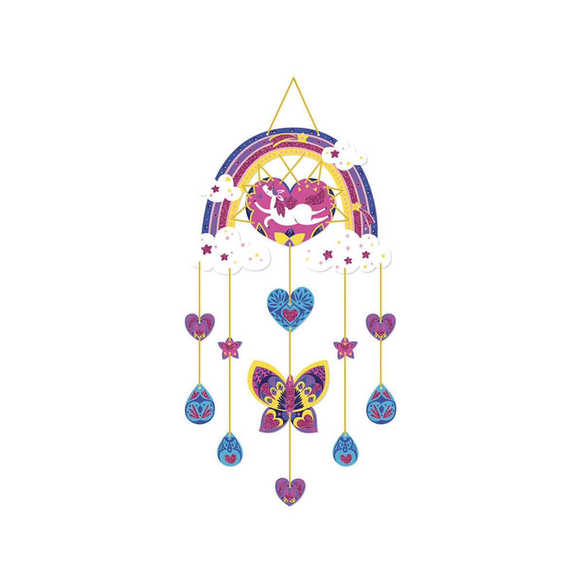 Kit Créatif - Coffret Multi-activités Arc-en-ciel rose, JANOD