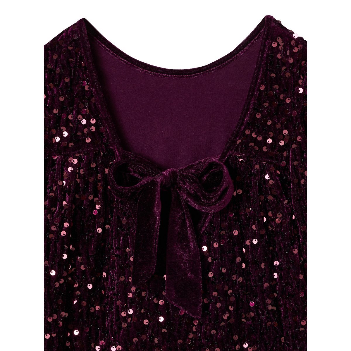 Robe manches longues prune, VERTBAUDET