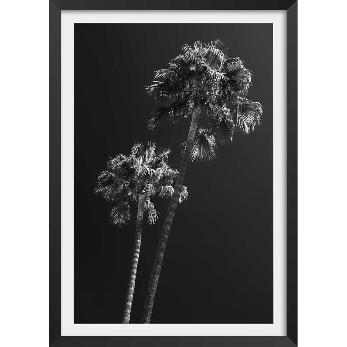 Affiche paysage Ambiance Californie affiche + cadre en bois - noir, HEXOA