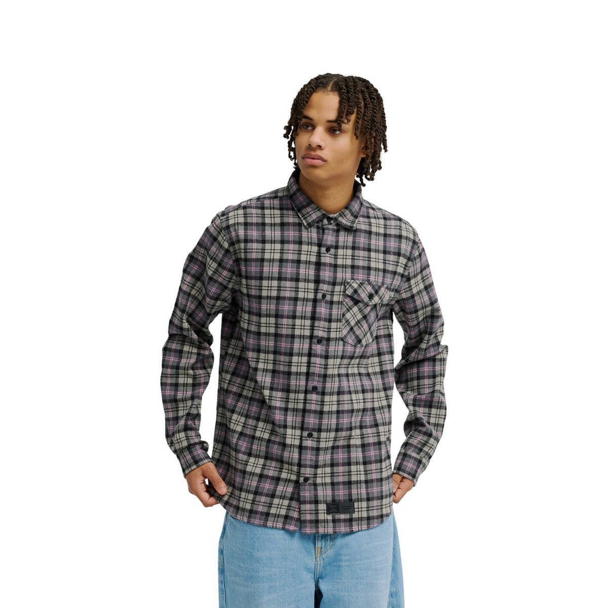 Chemise manches longues MARSHAL FLANNEL. noir black 2, DC SHOES