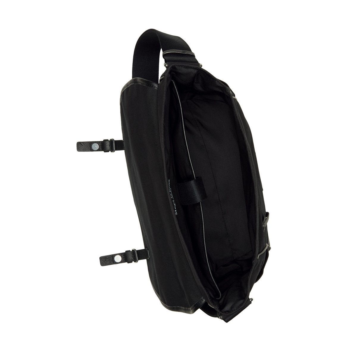 Sac de travail en toile, modèle Moa avec détails en cuir véritable noir, MARC O'POLO