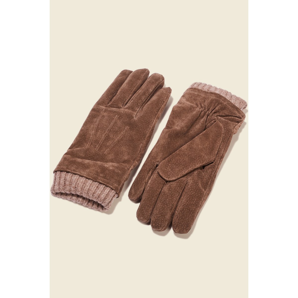 Gants en cuir beige, BONOBO