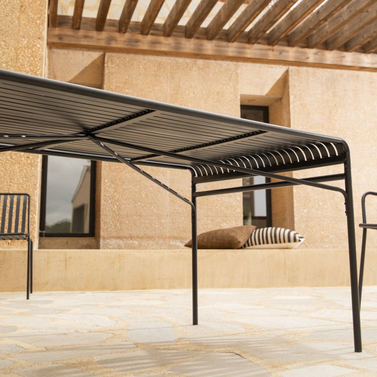 Table de jardin en Métal, GABY noir, TIKAMOON