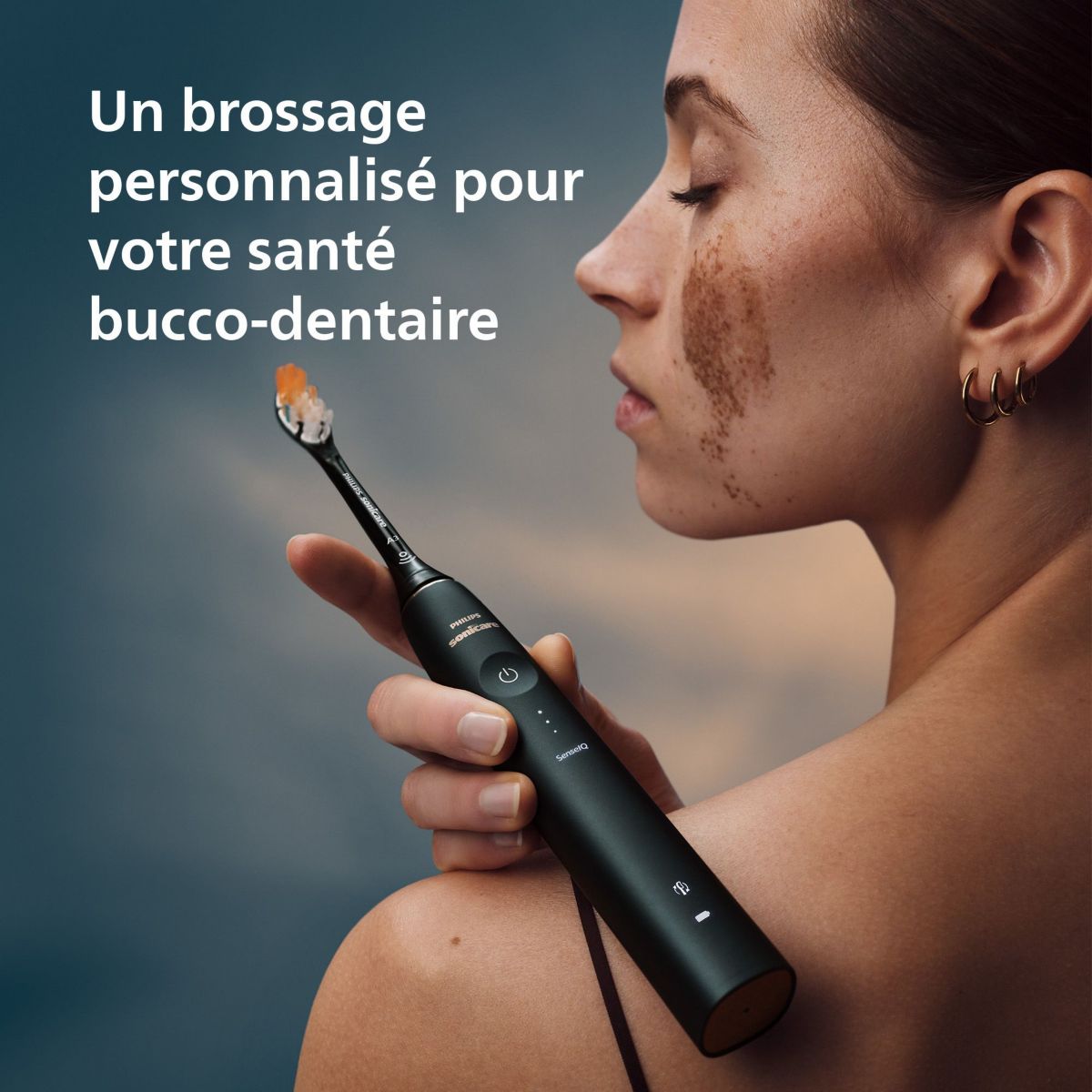 Brosse à dents électrique Sonicare Diamondclean Prestige 9900 HX9992/12 bleu, PHILIPS