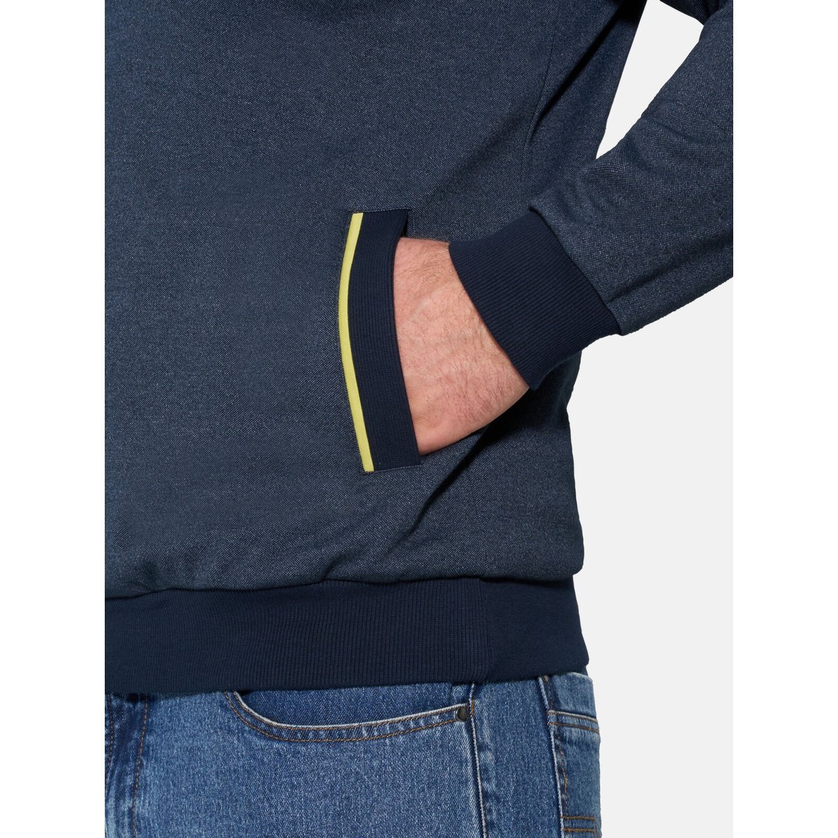 Sweatshirt ROKERT bleu foncé mélange, JAN VANDERSTORM