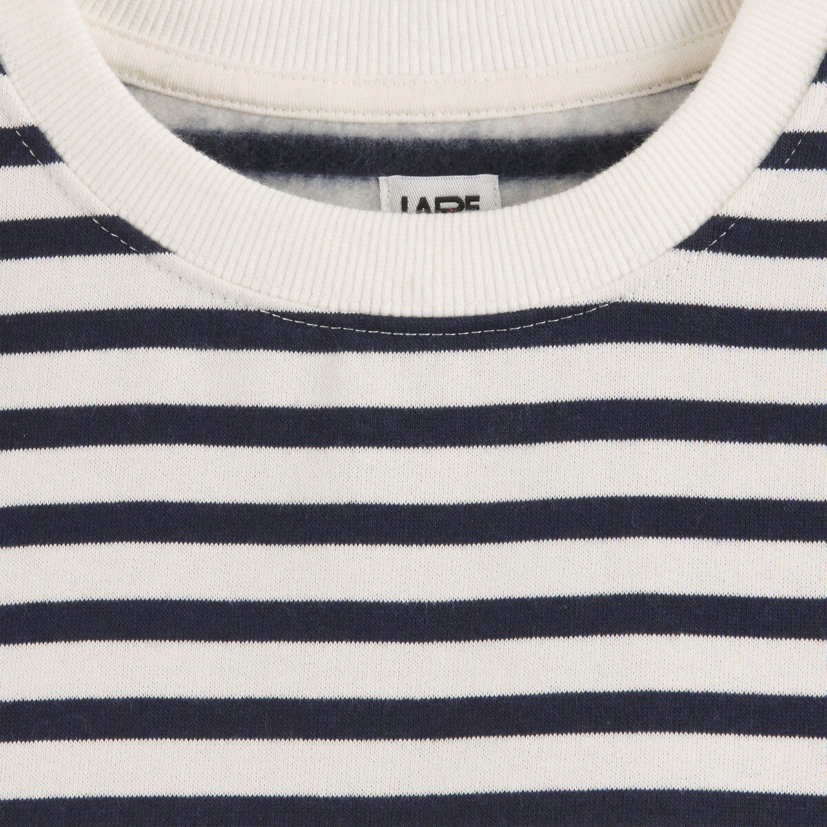 Striped Crew Neck Sweatshirt blue striped/white, LA REDOUTE COLLECTIONS