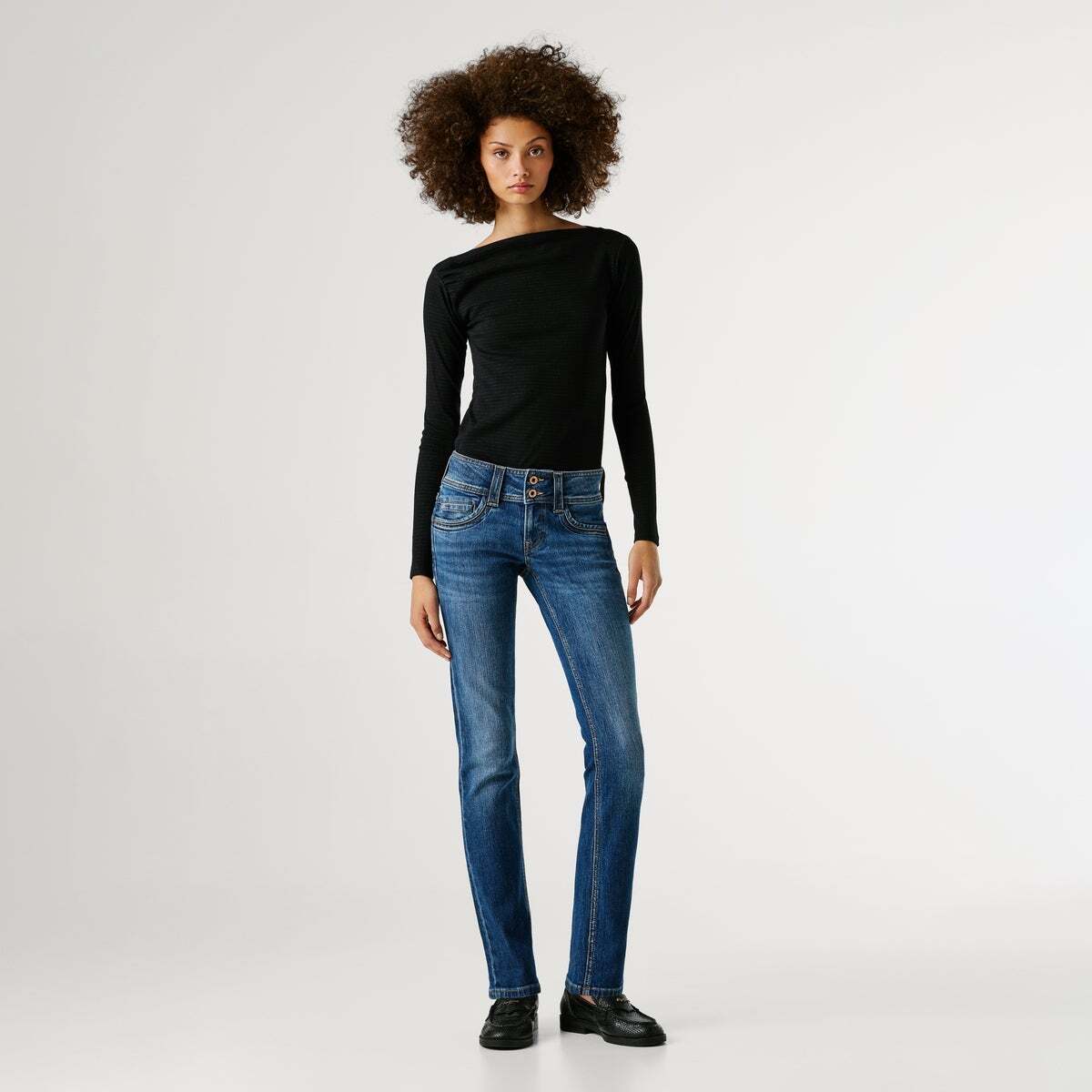 Iconic Gen - Jean Coupe Slim, Taille Moyenne authentique bleu royal, PEPE JEANS