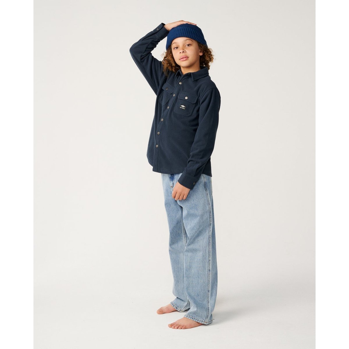 Chemise chaude enfant SESSIONS POLAR dark navy, RIP CURL