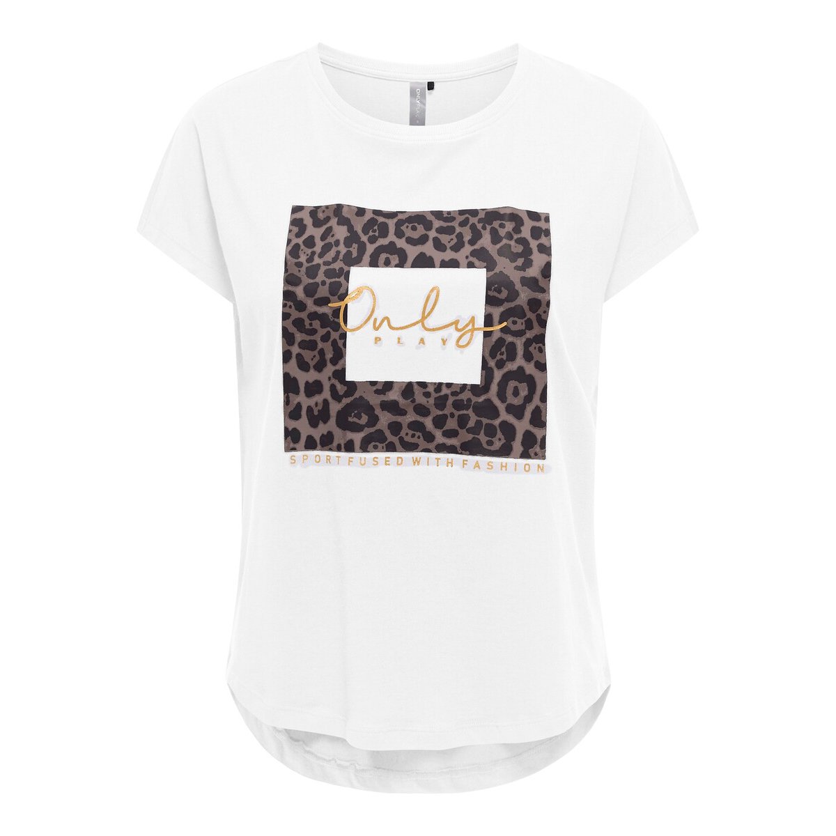 T-Shirt mit Aufdruck vorne weiss, ONLY PLAY