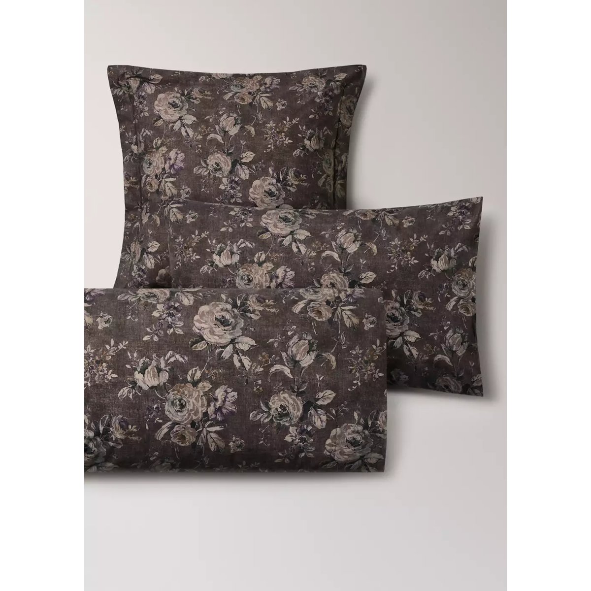 Taie d’oreiller à imprimé floral 50x75 cm marron, MANGO HOME