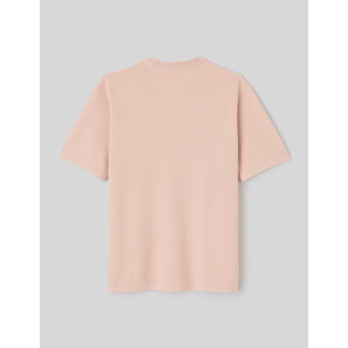 T-shirt maille texturée rose pâle, BZB