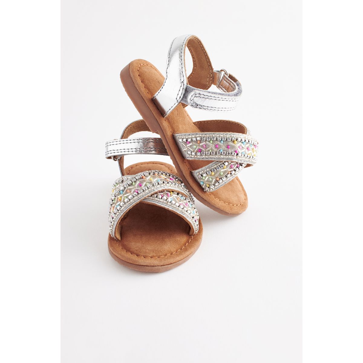Sandales pour grandes occasions avec perles argent, NEXT