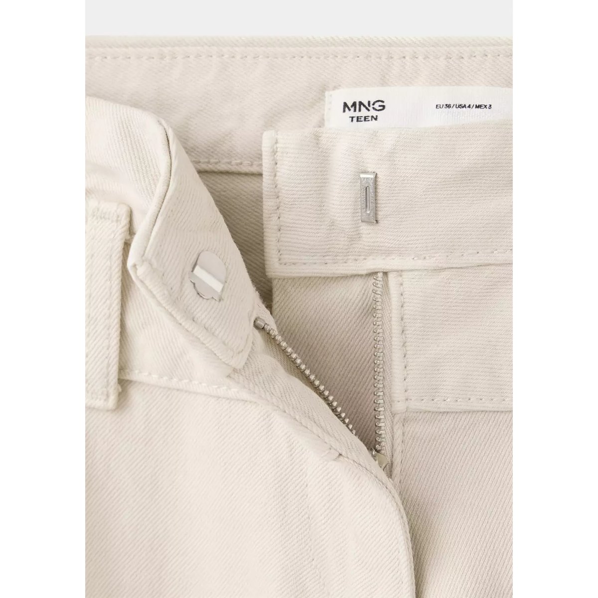 Jean droit double taille sable, MANGO TEEN