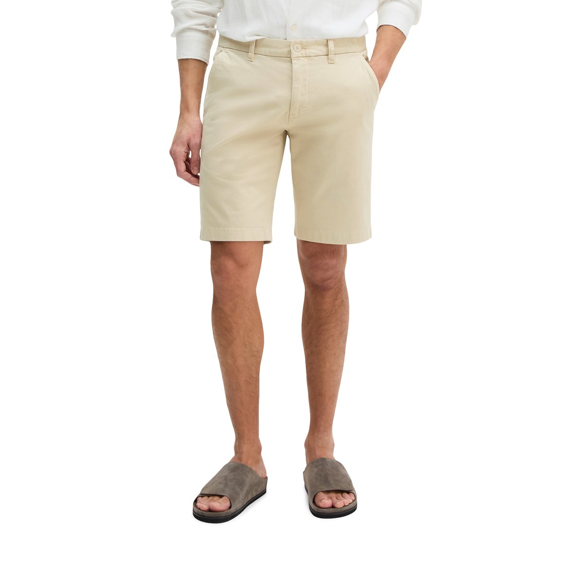 Short modèle Reso Jogger regular en qualité twill stretch douce beige, MARC O'POLO