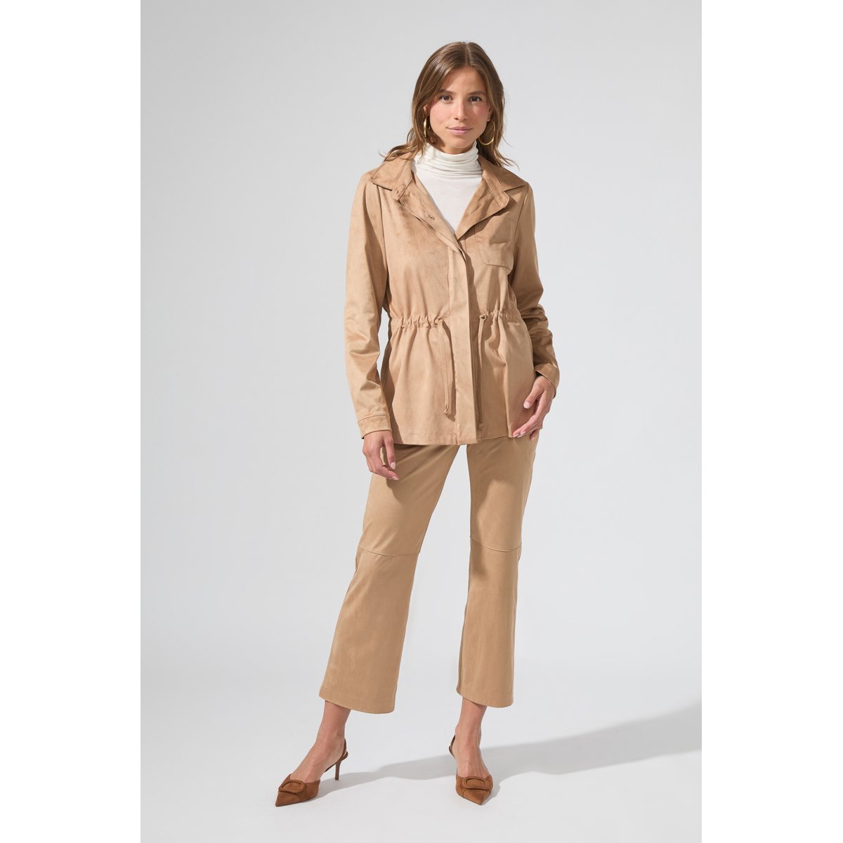 Veste fine boutonnée YEPA beige, BENOA