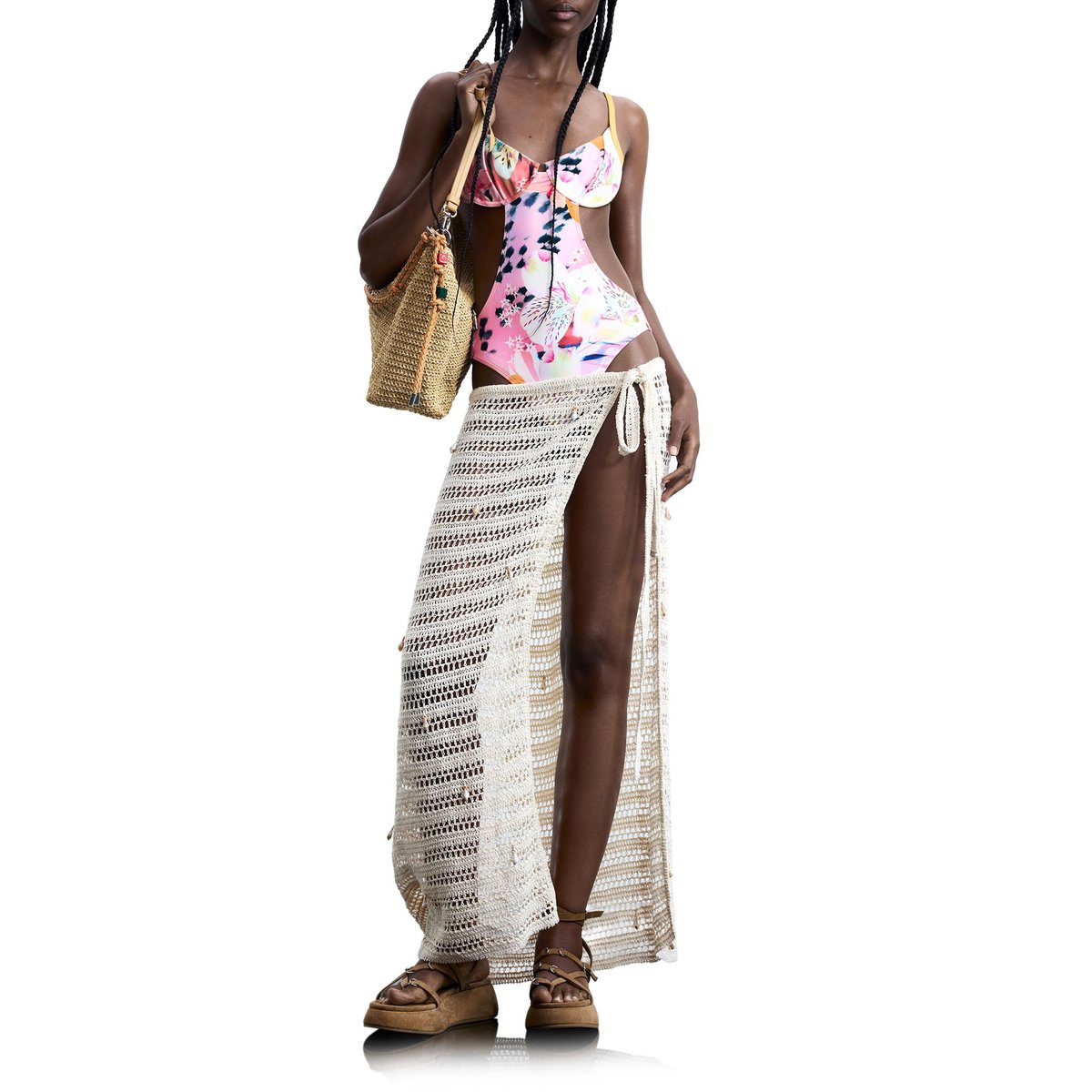 Maillot de bain tropical jaune, DESIGUAL