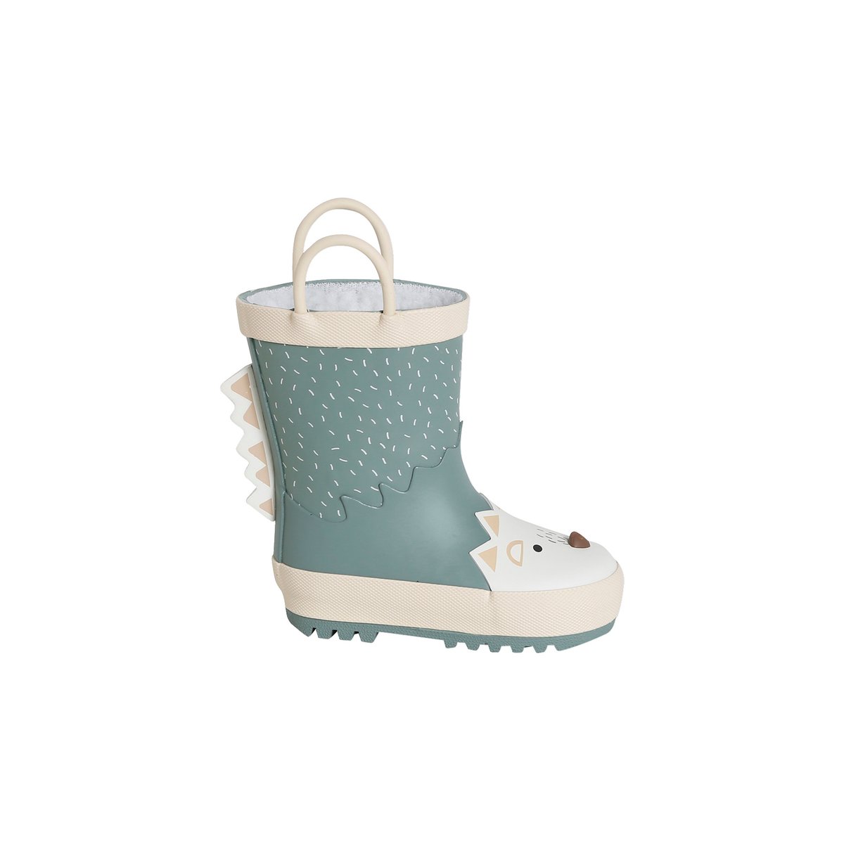 Bottes de pluie bébé détails ludiques vert imprimé, VERTBAUDET