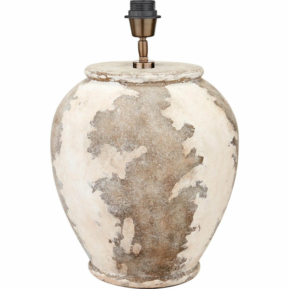 Lulu Tall Antique Finish Stoneware Table Lamp Base brown , ÉDITÉ