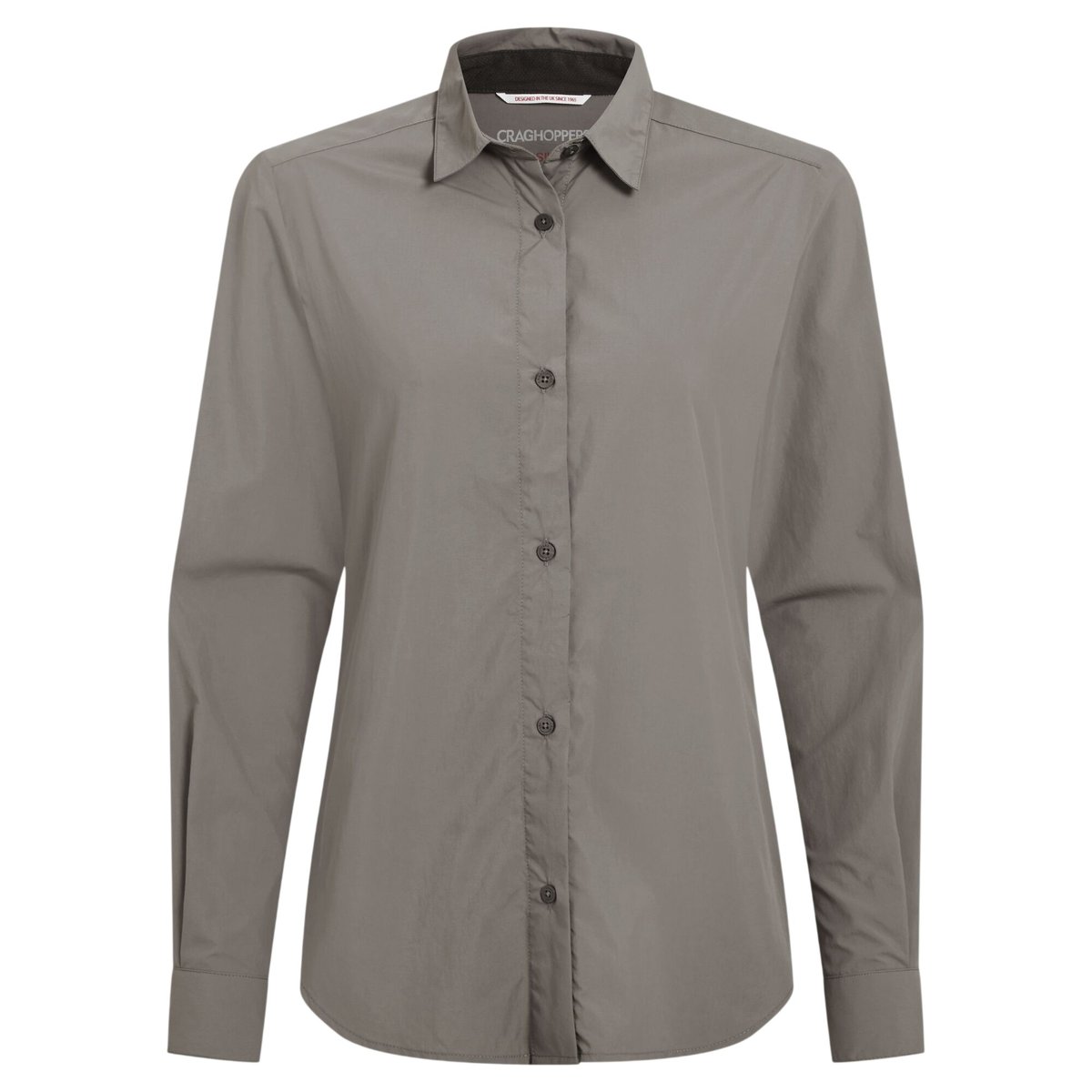 Chemise unie manches longues ALMA kaki clair, CRAGHOPPERS