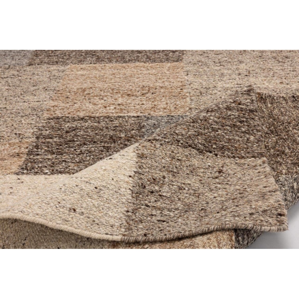 Tapis de salon en laine tissé main - EHRWALD beige multi, THEKO