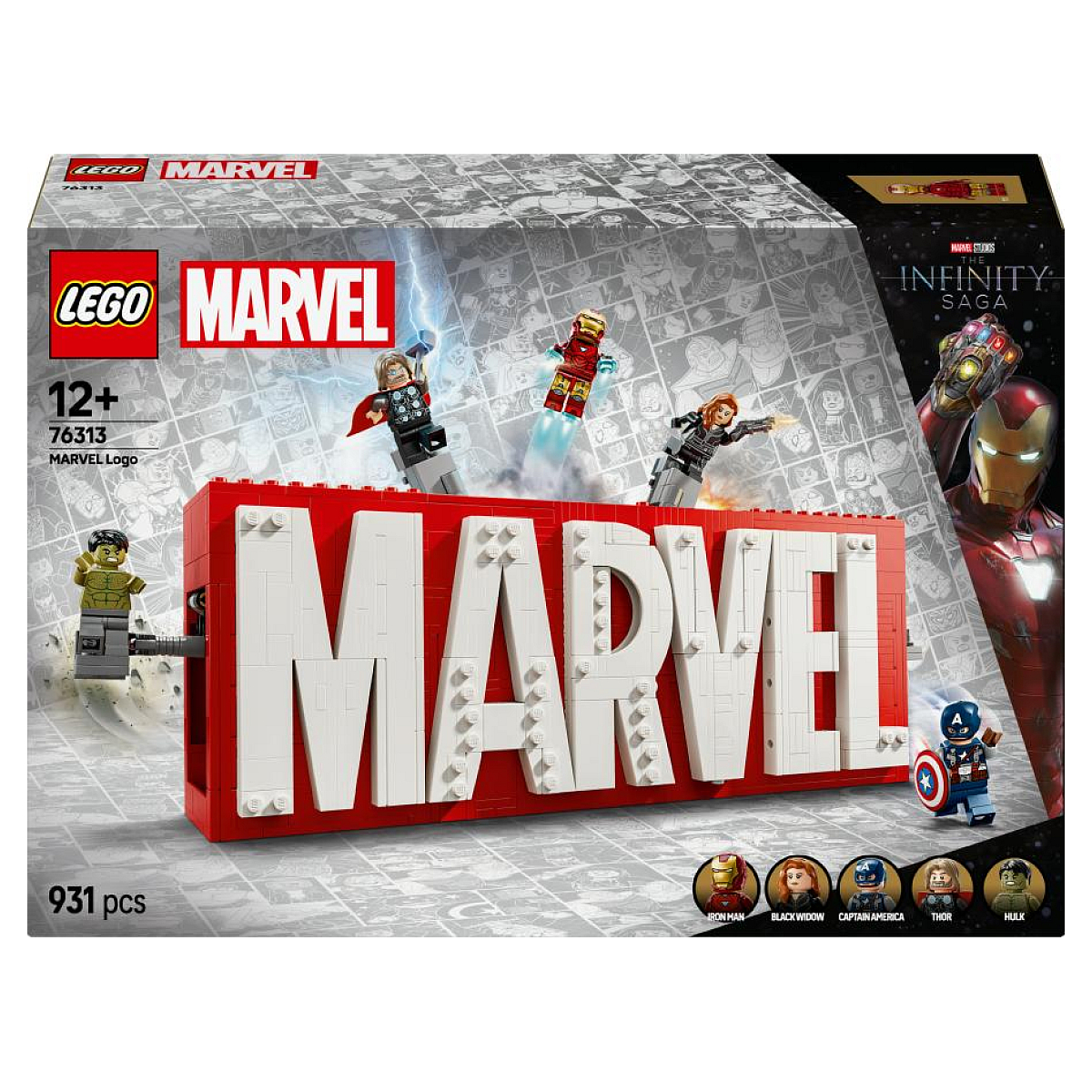 76313 Logo MARVEL et ses super-héros ® Marvel Super Heroes couleur unique, LEGO