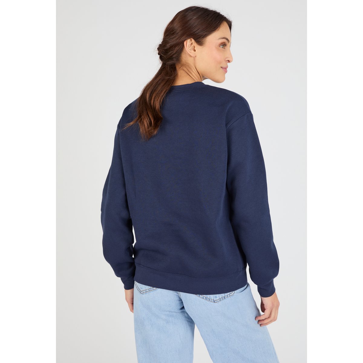 Sweat-shirt Thermolactyl en molleton bleu marine, DAMART