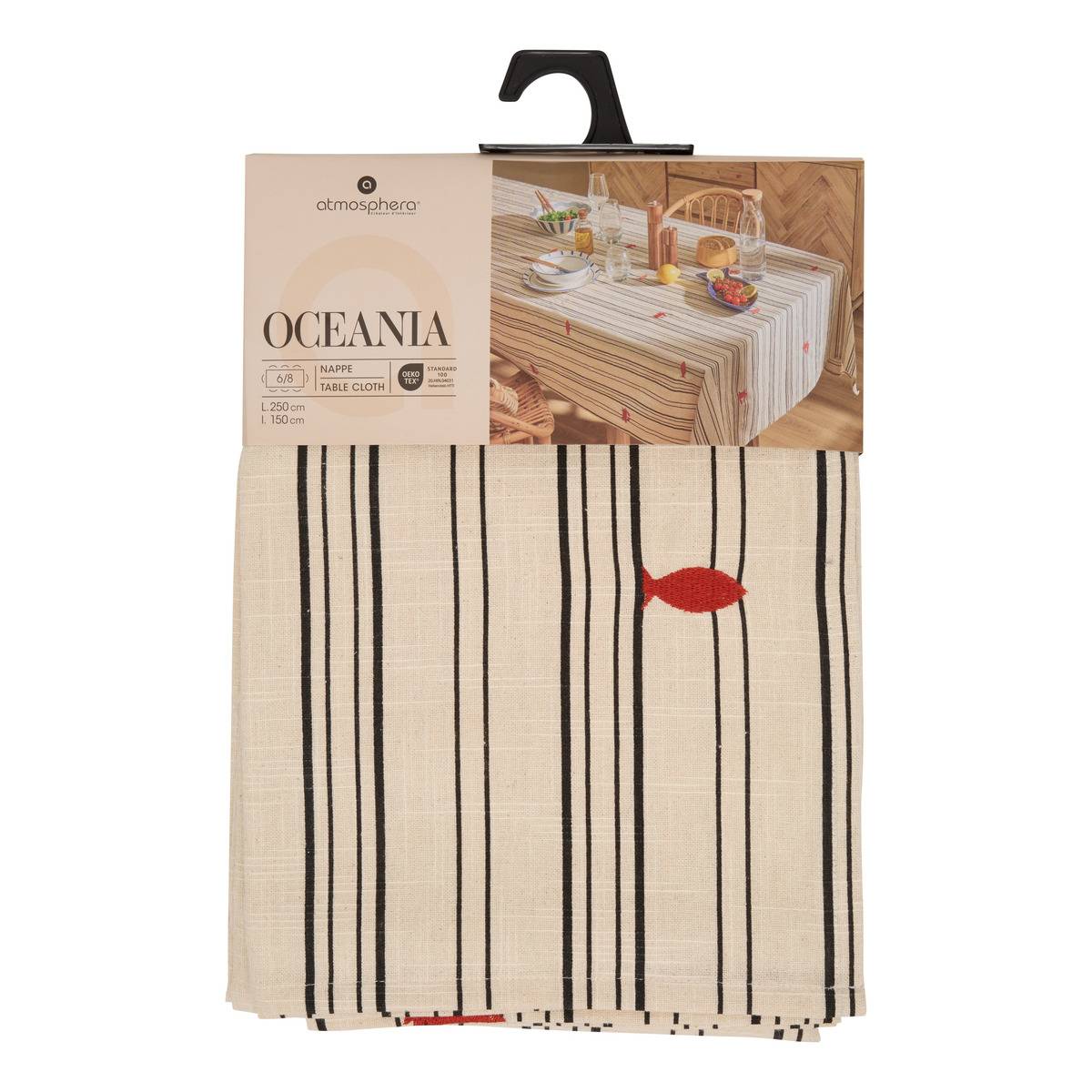 Nappe en coton OCEANIA beige, ATMOSPHERA