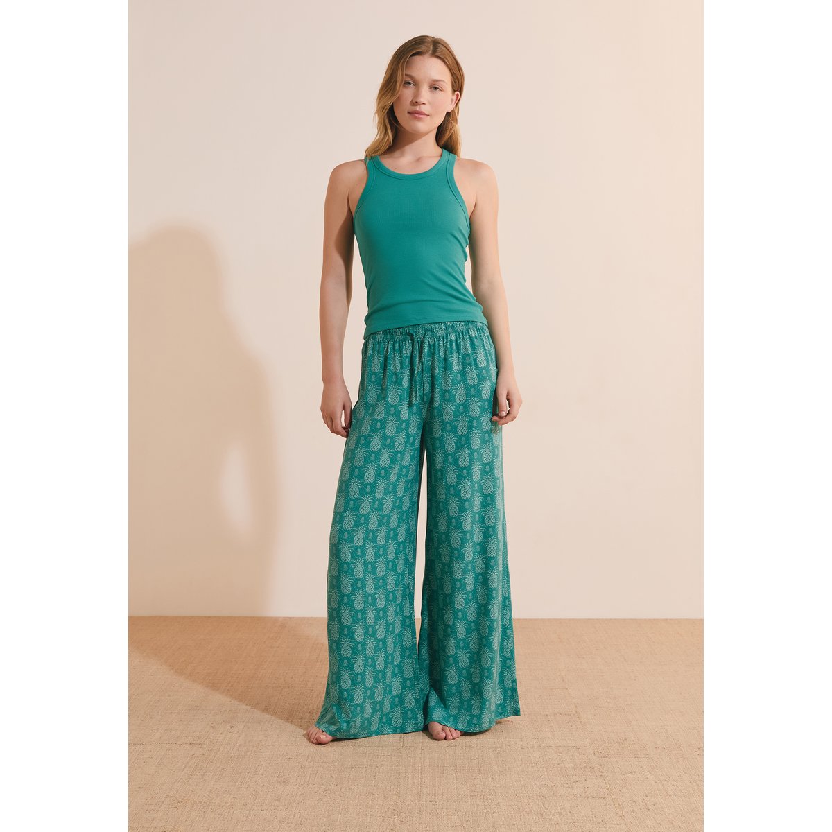 Pantalon de pyjama à motifs SPIRA vert sapin, ETAM