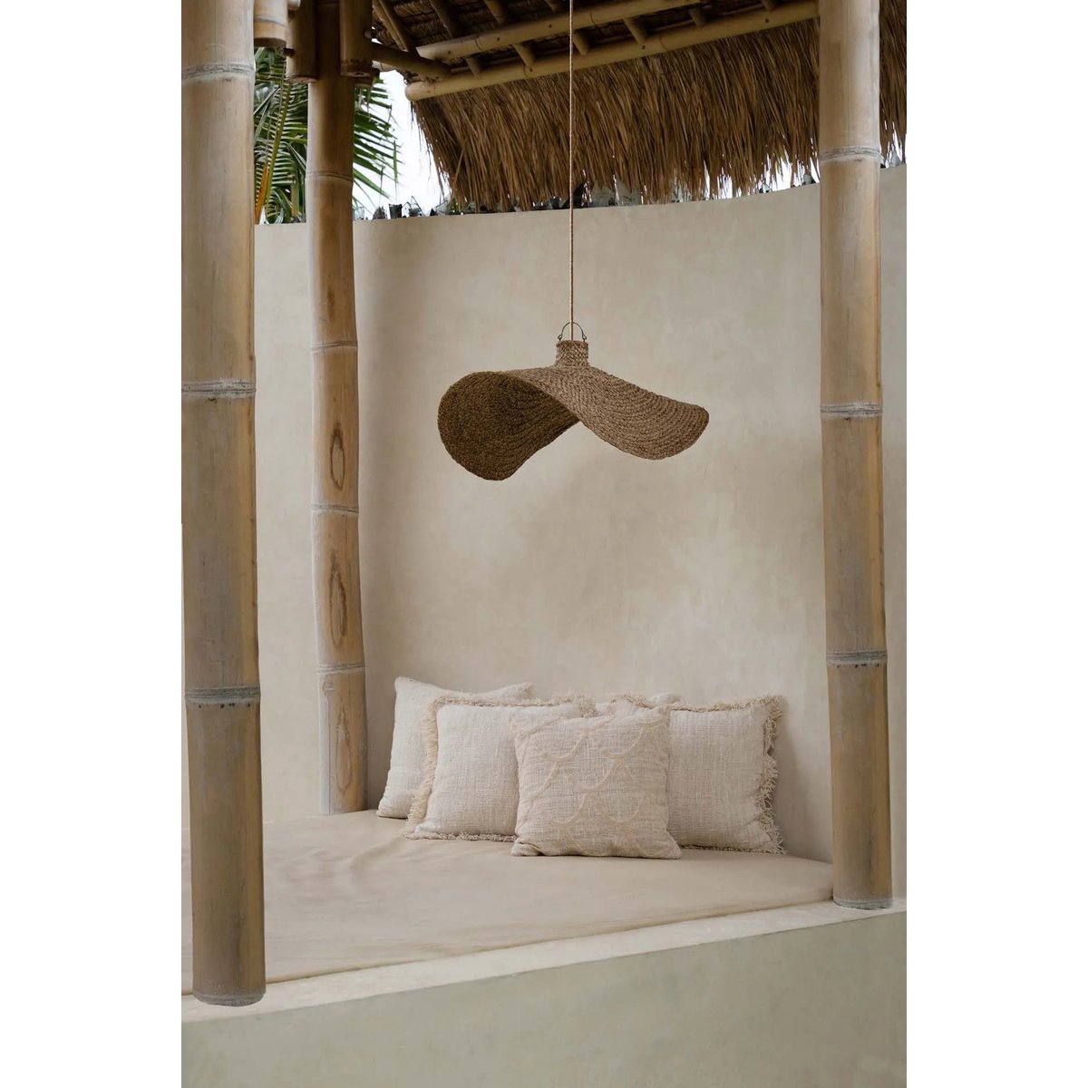 Housse de coussin en coton SAHARA beige, BAZAR BIZAR