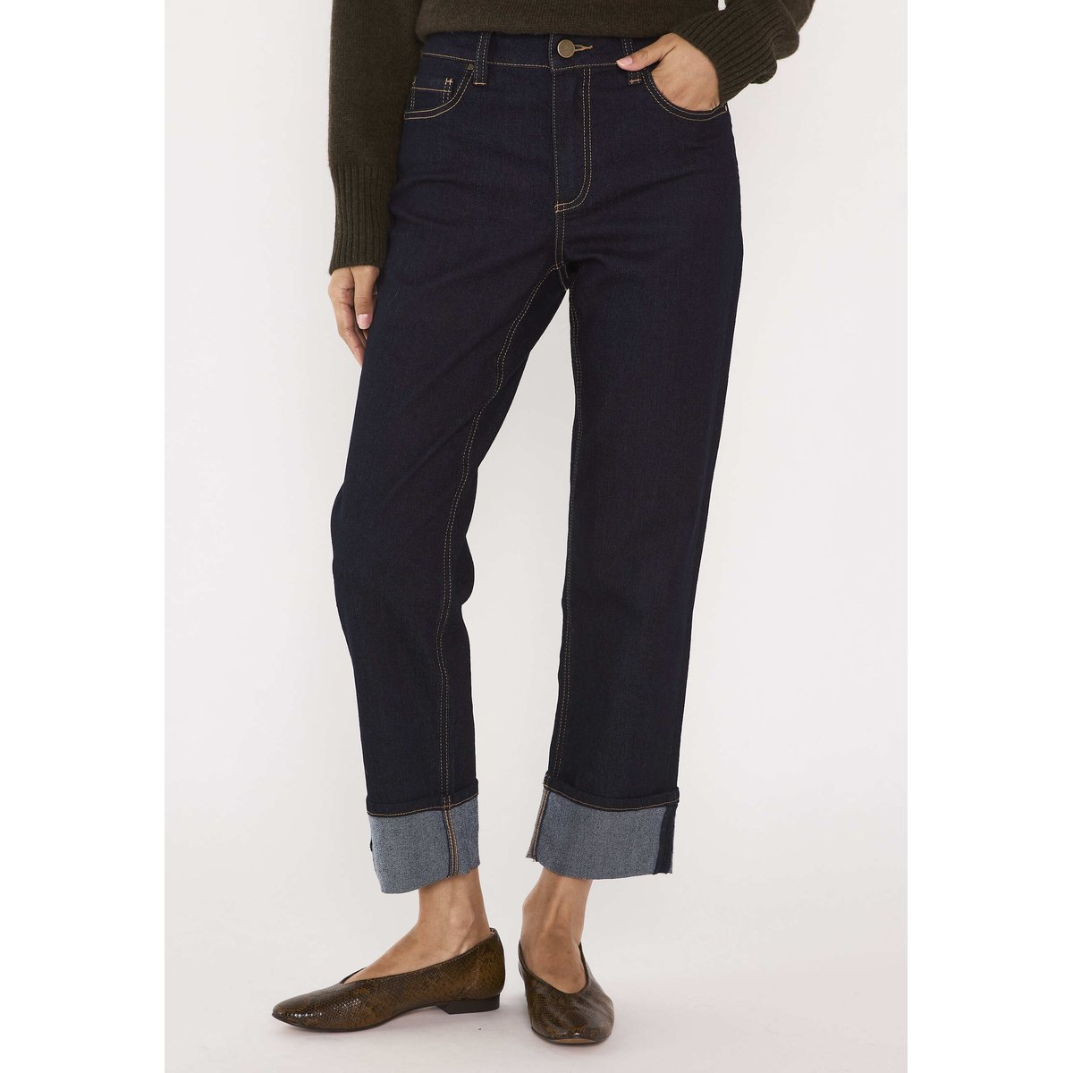 Jean cropped à revers DELIA rinse, Maison 123