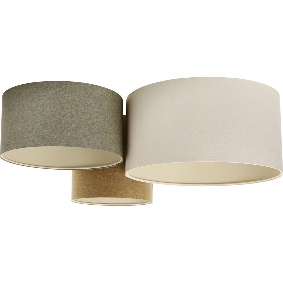Plafonnier ovale en tissu, BOHO ELEGANT beige crème doux, BPS KONCEPT