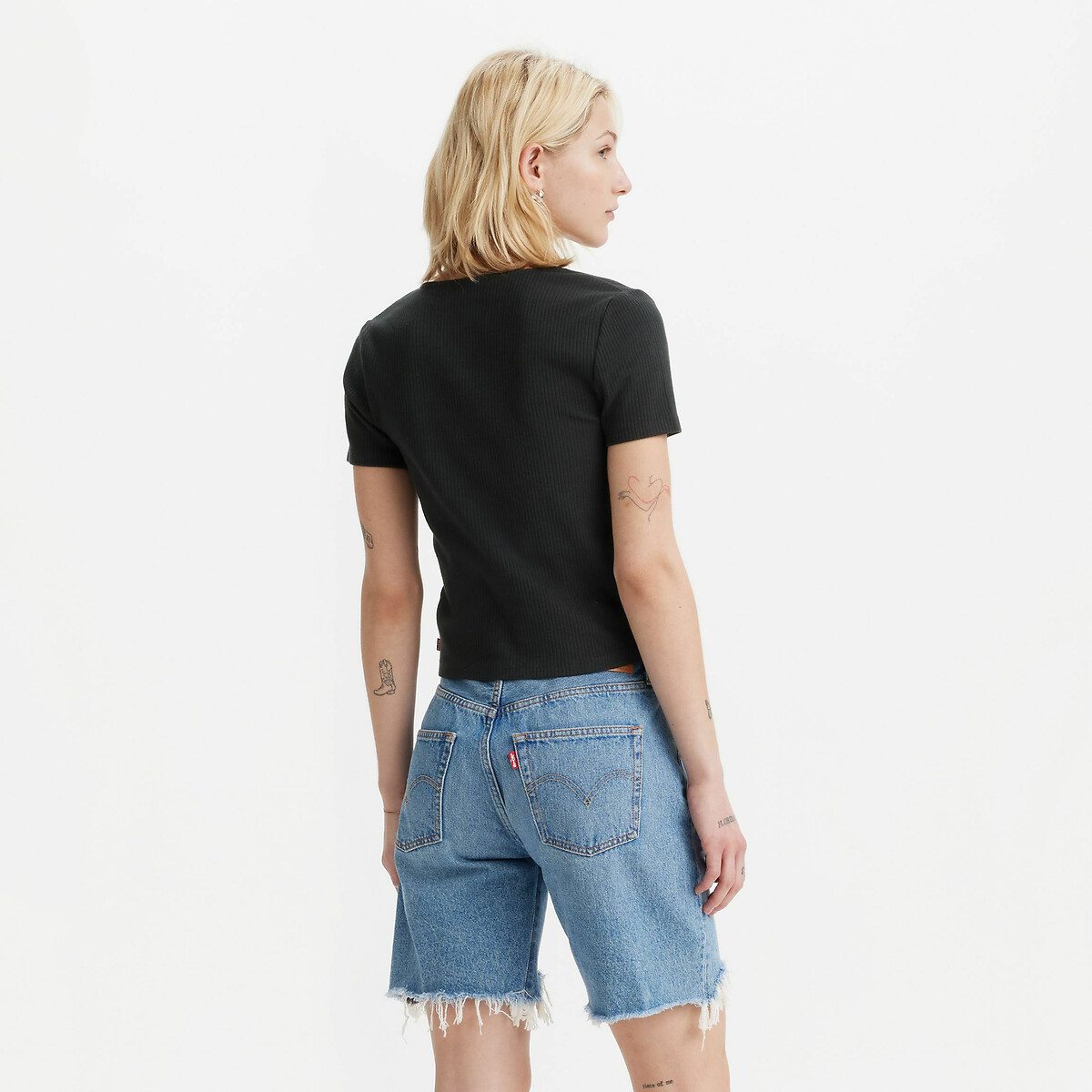 Kort T-shirt met V-hals kaviaar, LEVI'S