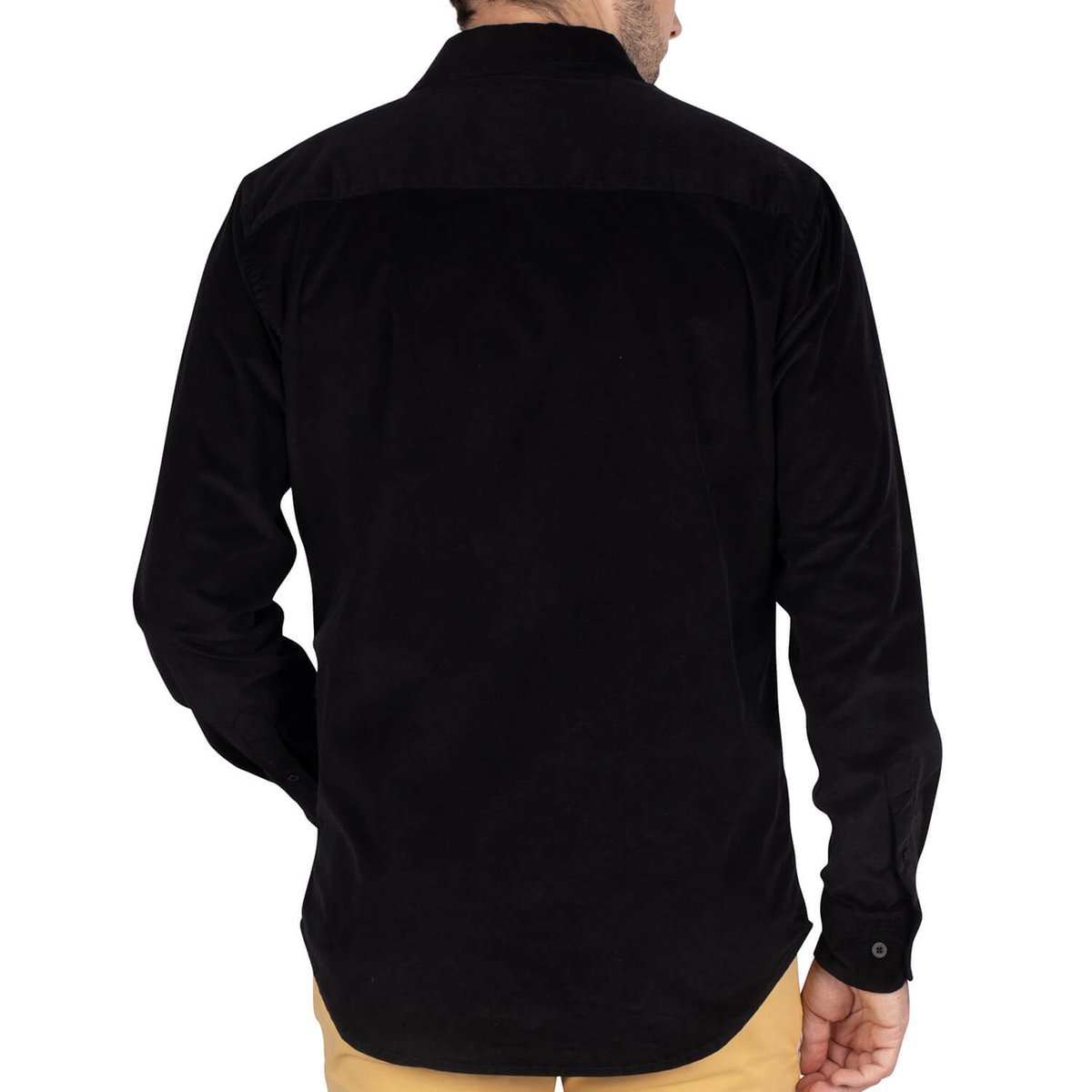 Chemise aspect VELOURS noir, SHILTON